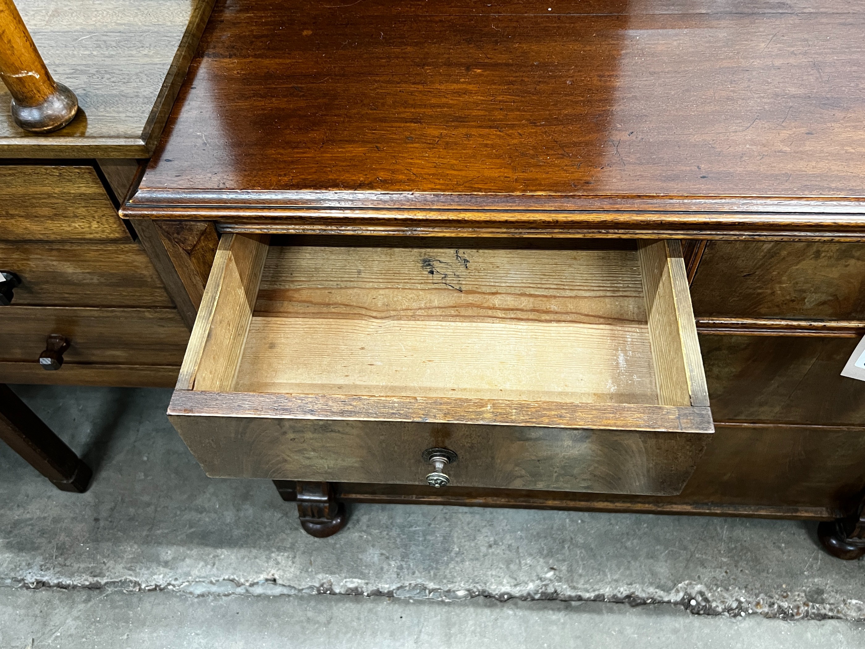 A 19th century continental mahogany small commode, width 88cm, depth 50cm, height 76cm